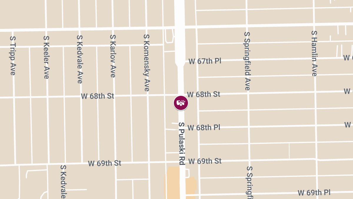 Accident with Injuries at 68th St and S Pulaski Rd