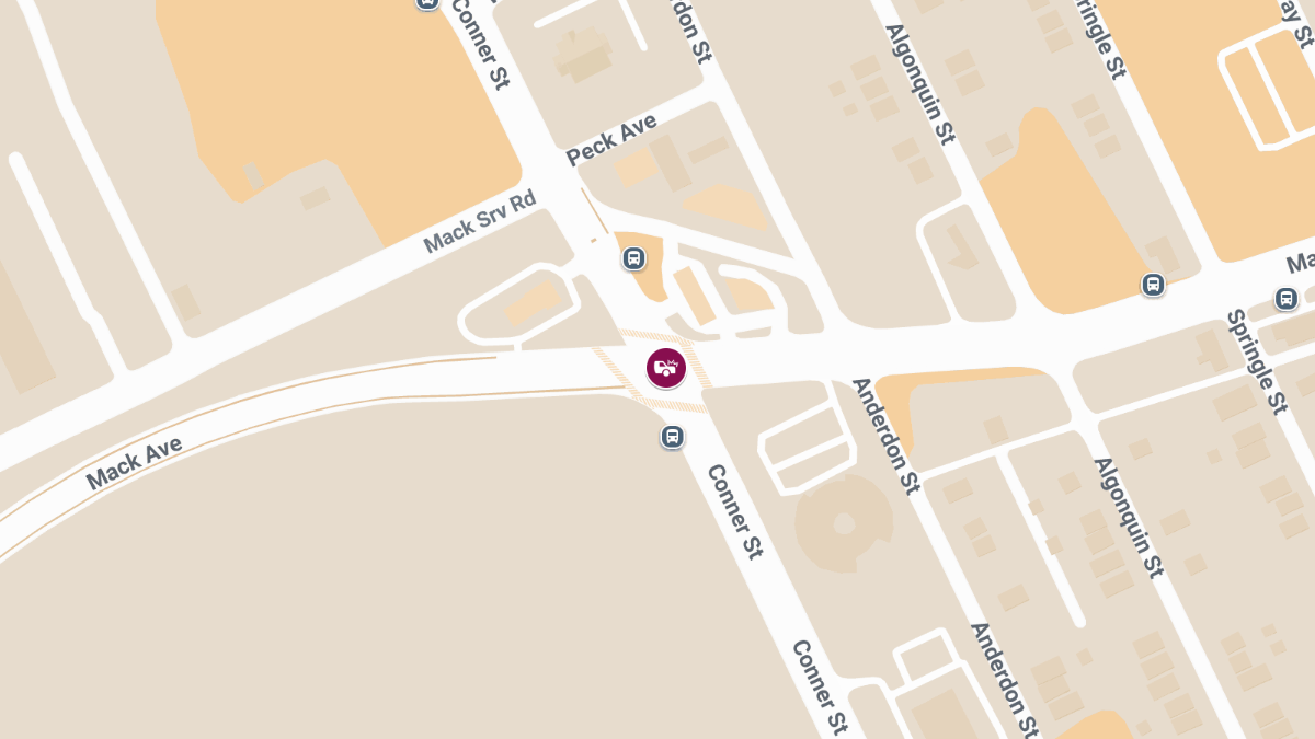 Accident with Injuries at Conner St & Mack Ave