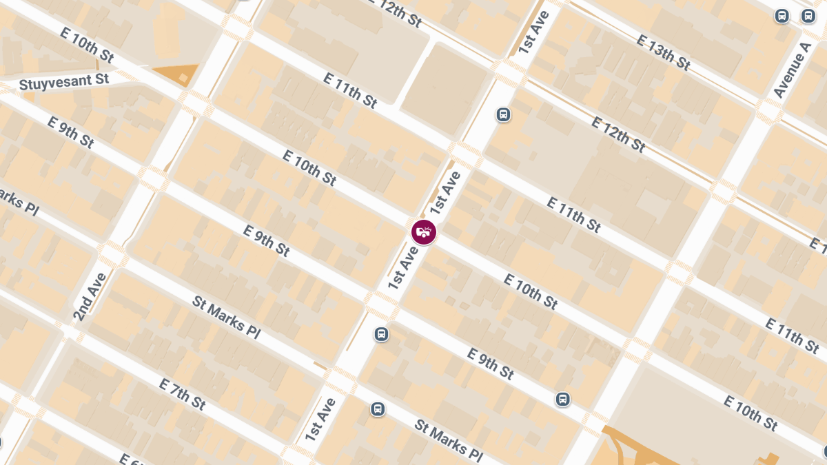 Accident with Injuries at E 10th St & 1st Ave