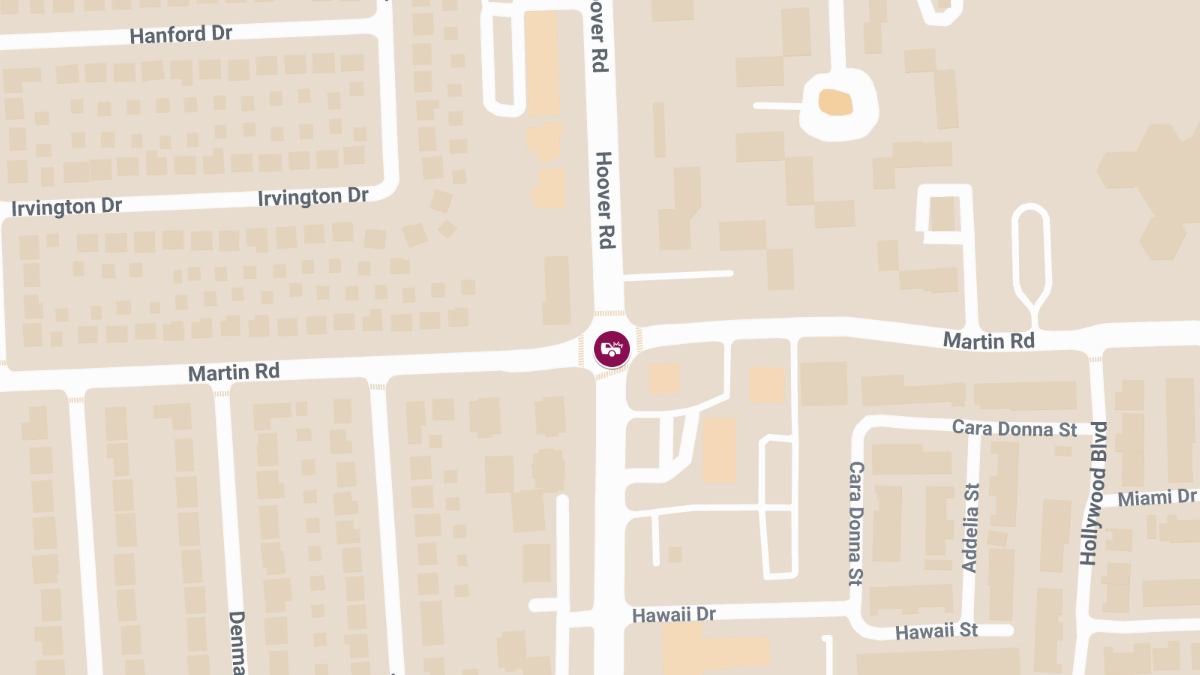 Accident with Injuries at Martin Rd & Hoover Rd