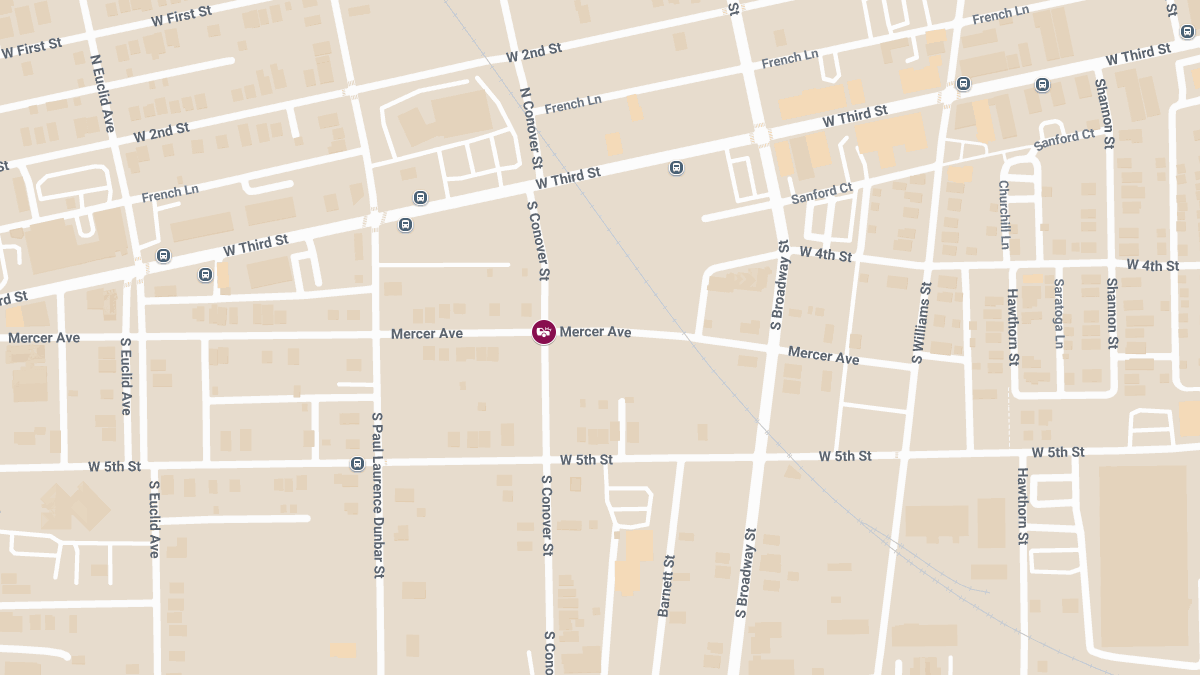 Accident with Injuries at Mercer Ave & S Conover St