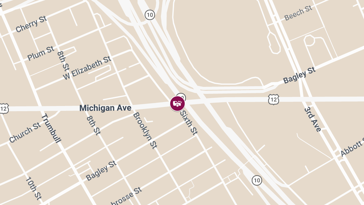 Accident with Injuries at Michigan Ave & Sixth St