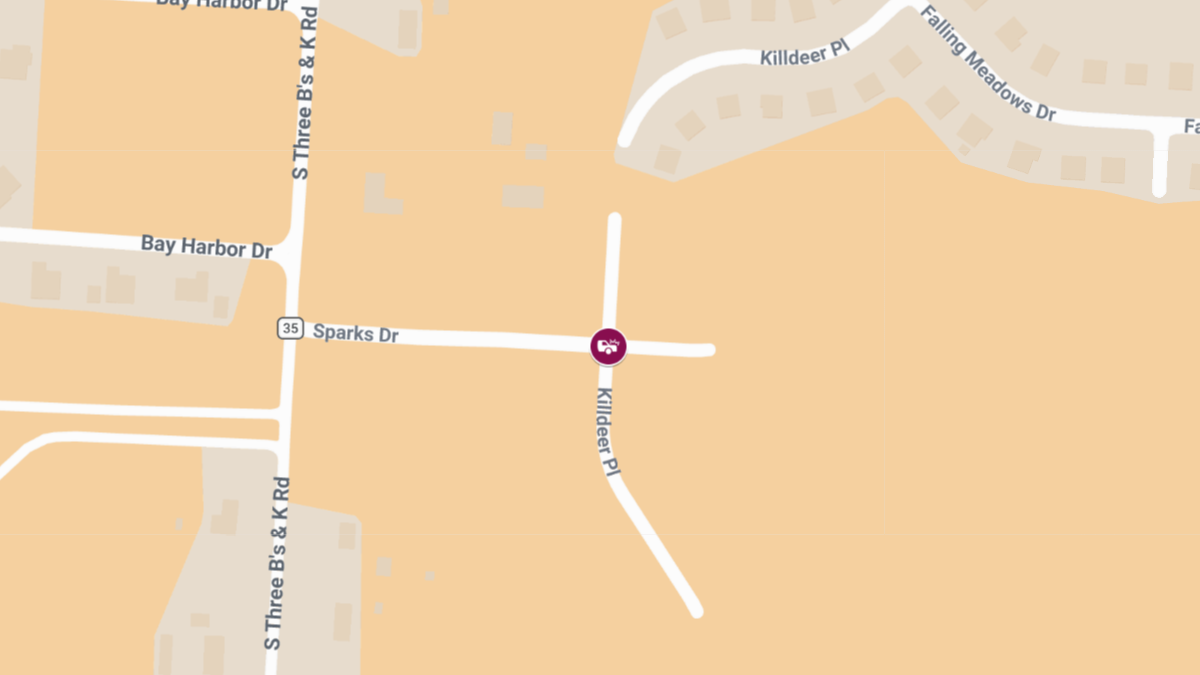 Accident with Injuries at Sparks Dr & Killdeer Pl