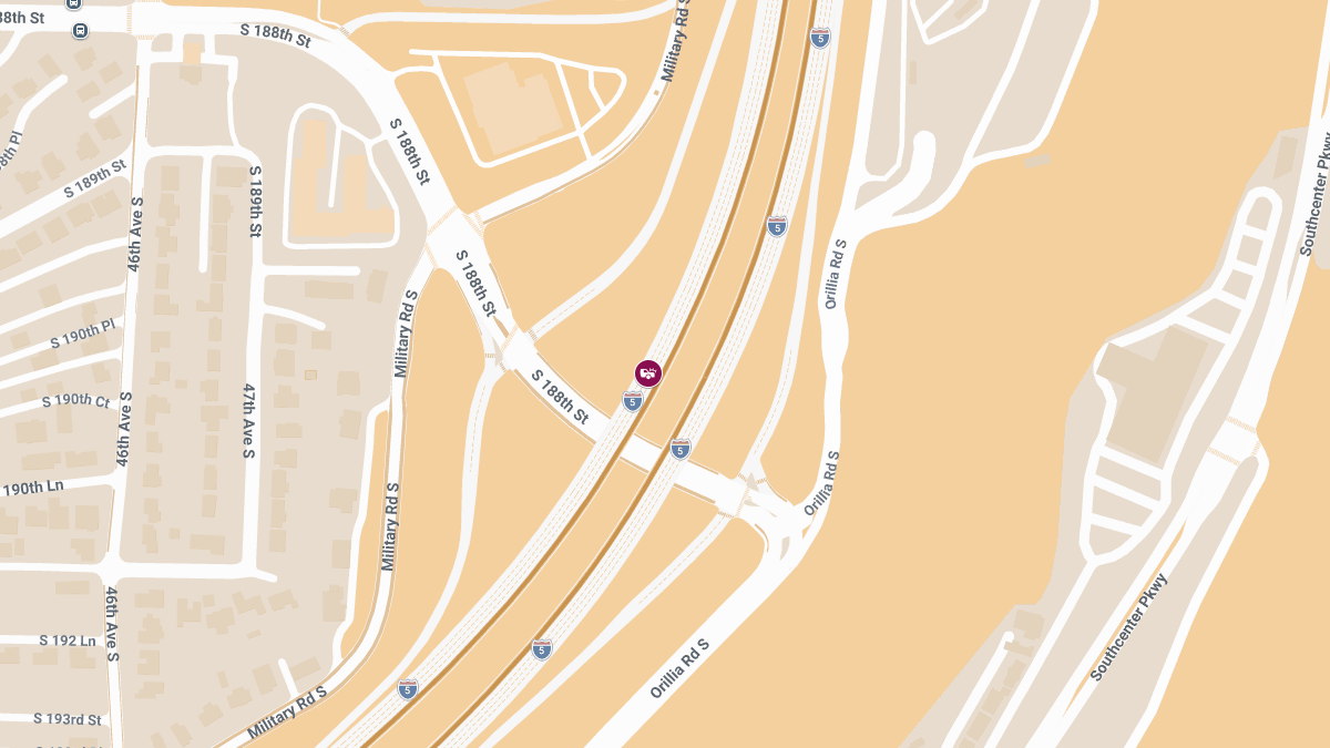 Accident with Injuries on I-5 near 188th St