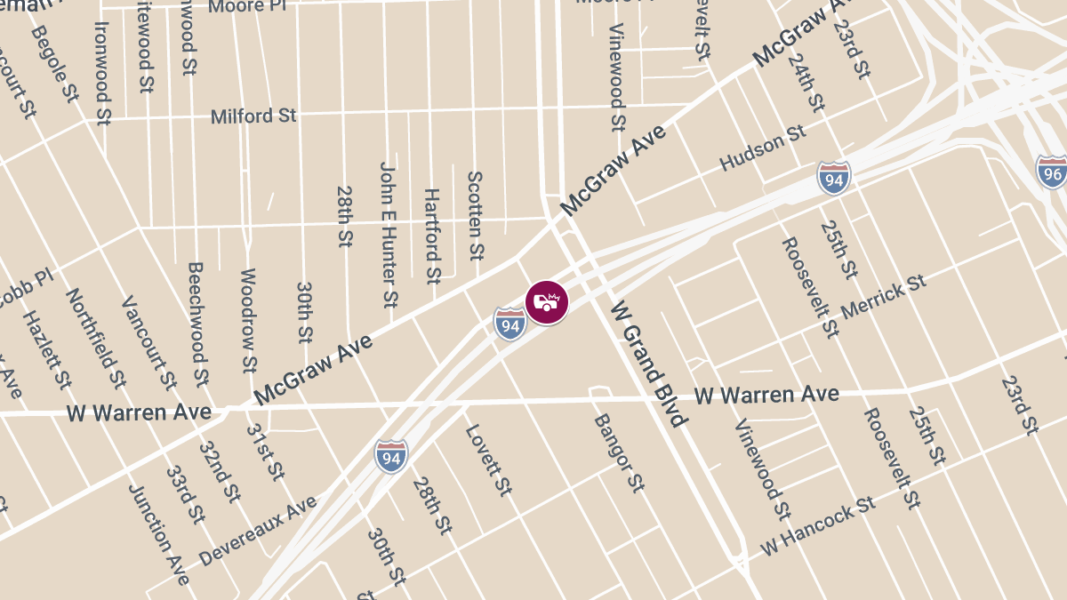 Accident with Injuries on I-94 Near W Warren
