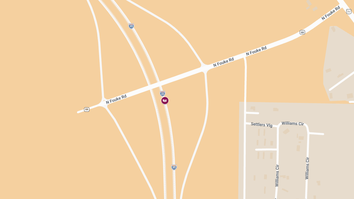 Miller Co, AR – Accident with Injuries on SB I-49 Near MM 29.3