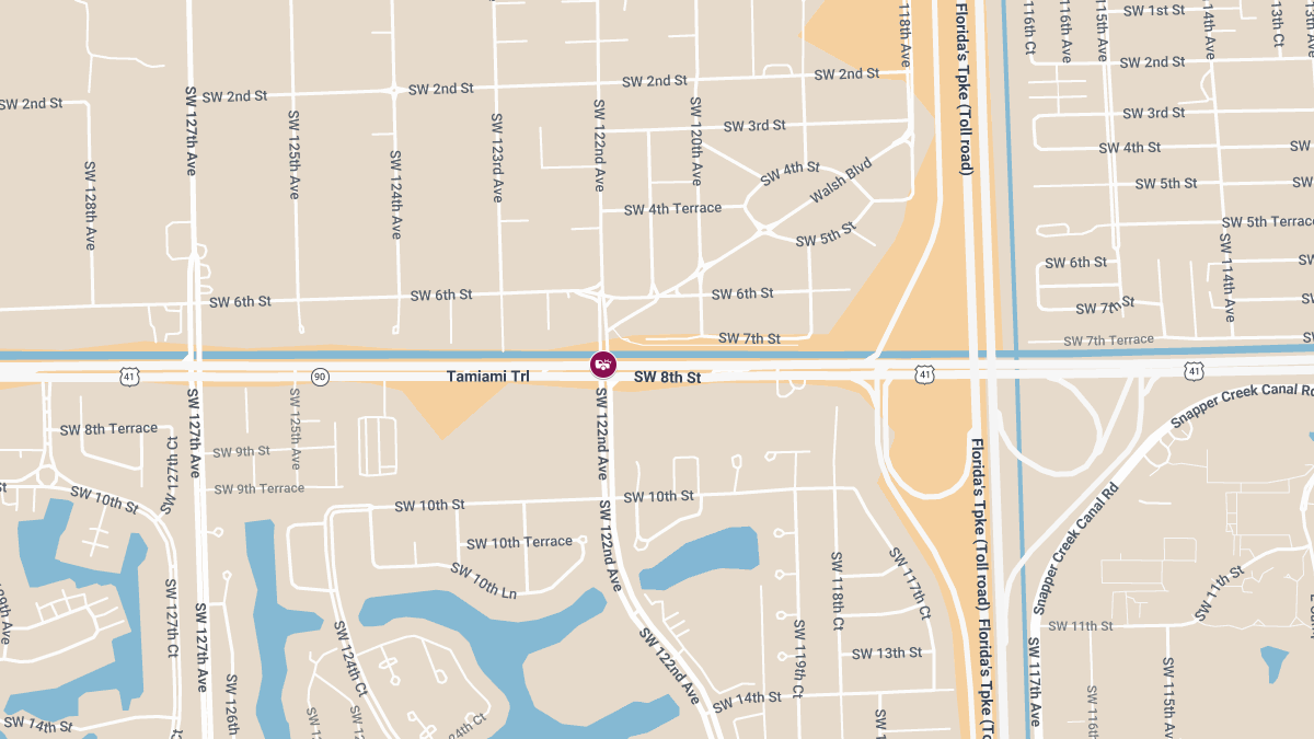 Auto Crash With Injuries at SW 8th St and SW 122nd Ave