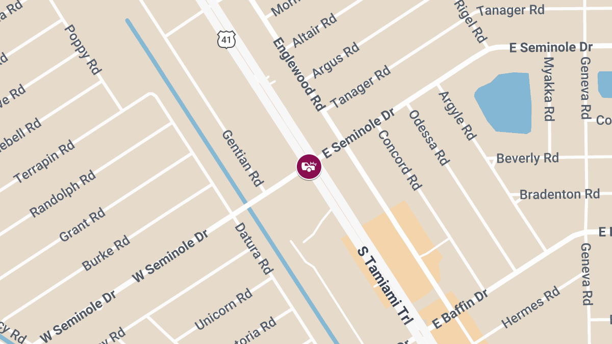 Auto Crash at W Seminole Dr & S Tamiami Trl