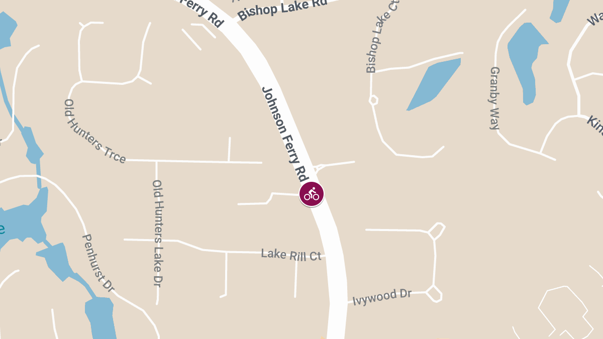 Bicycle Crash with Injuries on Johnson Ferry Rd
