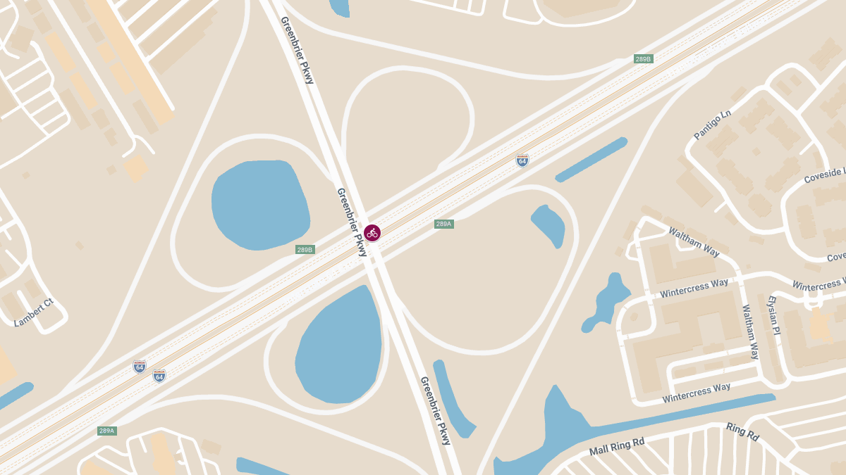 Bicyclist Injured in Collision Near Greenbrier Pkwy & I-64 Ramp