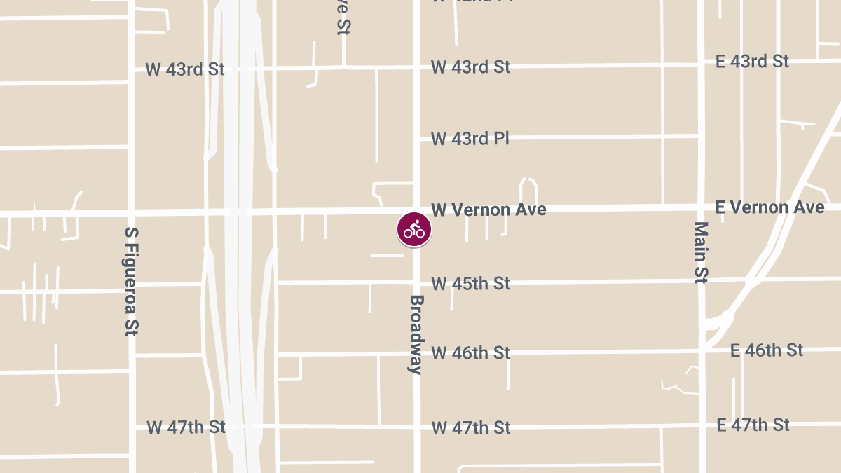 Bicyclist Injured in Collision at W Vernon Ave & Broadway