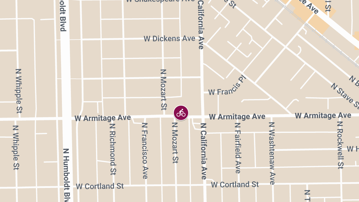 Bicyclist Injured in Crash at Armitage Ave & Mozart St