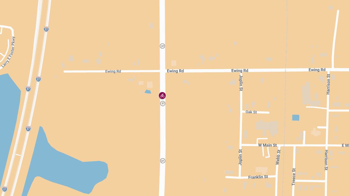 Bicyclist Killed on Illinois Hwy 37 near Ewing Rd