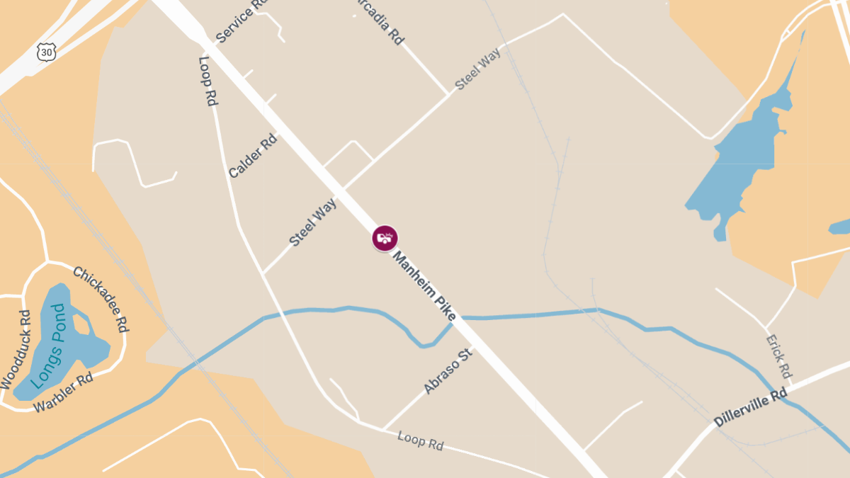 Bus and Two-Vehicle Crash with Injuries on Manheim Pike