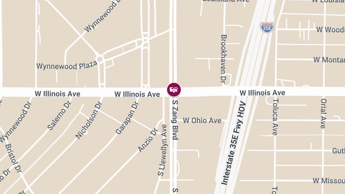 Car Crash With Injuries at S Zang Blvd & W Illinois