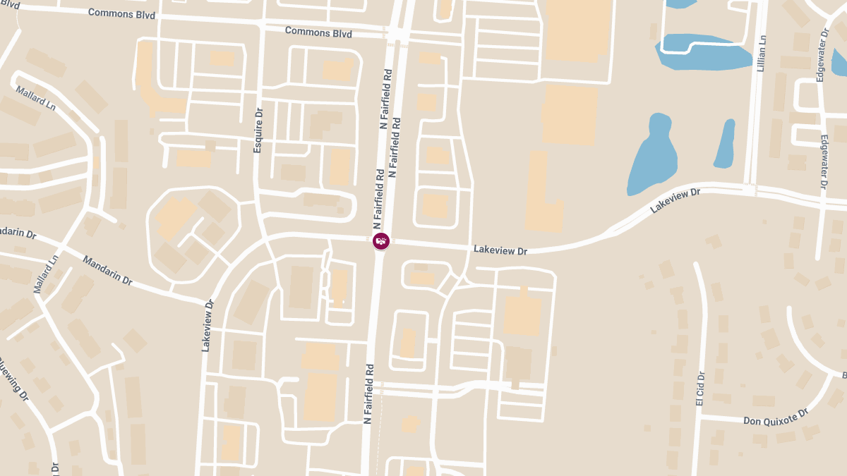 Collision With Injuries Reported at Lakeview Dr & N Fairfield Rd
