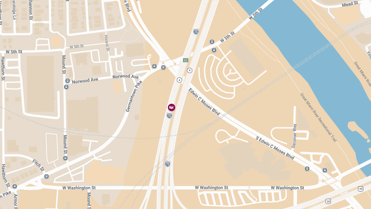 Collision With Injuries Reported on I-75 Near Edwin C Moses Blvd
