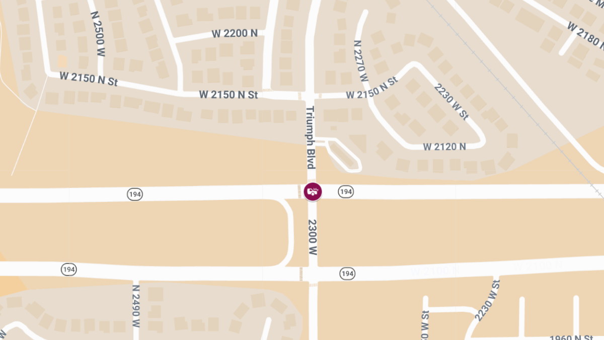 Collision With Injuries at 2300 W & 2100 N
