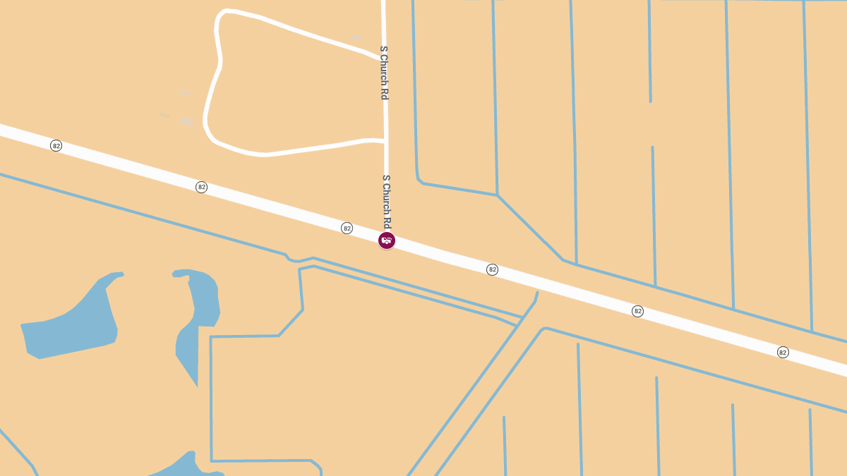 Collision With Injuries at SR-82 and Church Rd