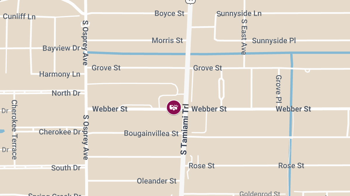 Collision With Injuries at Webber St & S Tamiami Trl