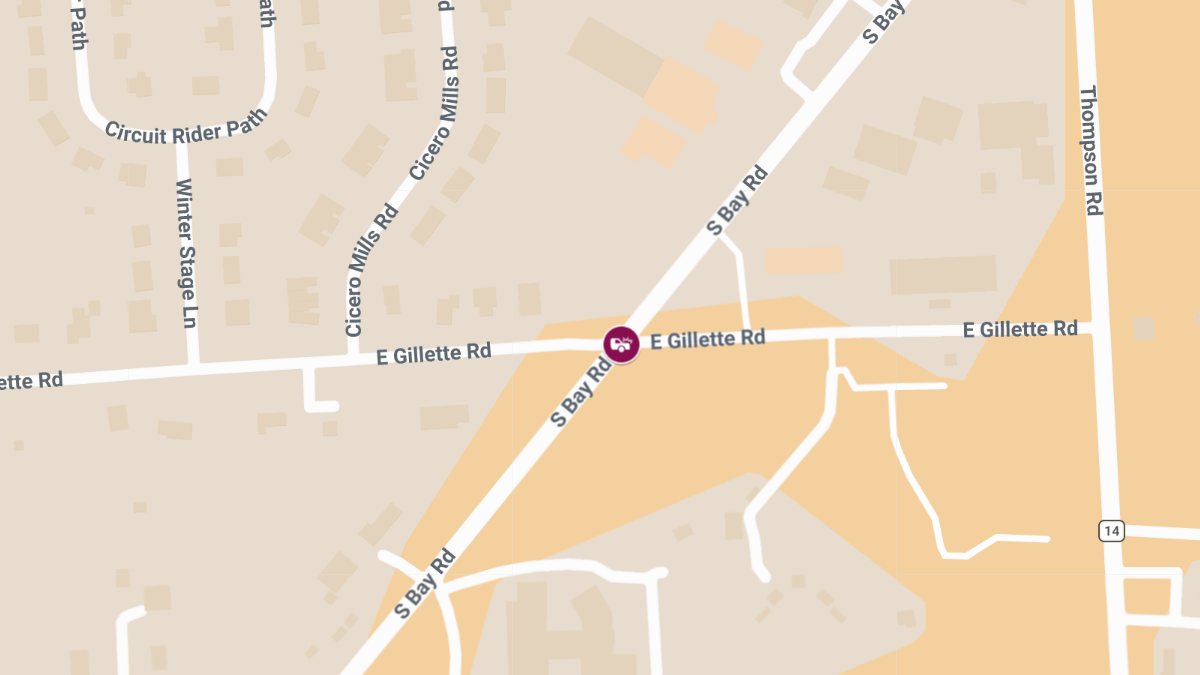 Collision With Injuries on South Bay Rd at Gillette Rd