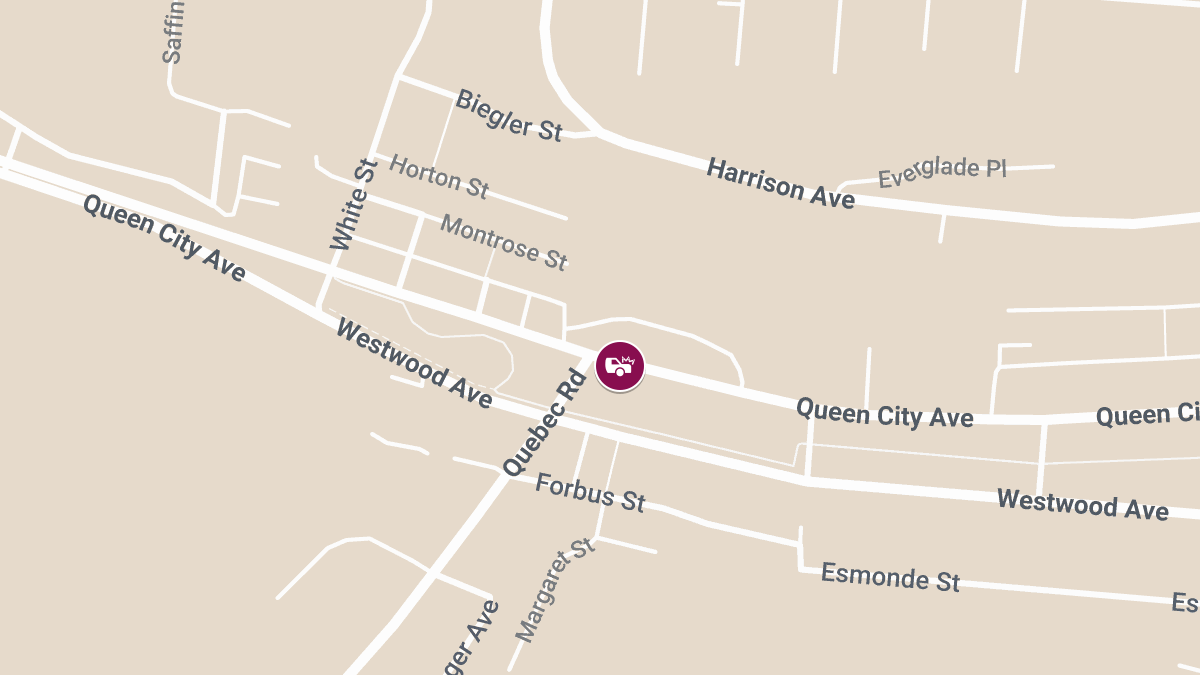 Collision With Injury Reported at Quebec Rd and Queen City Ave