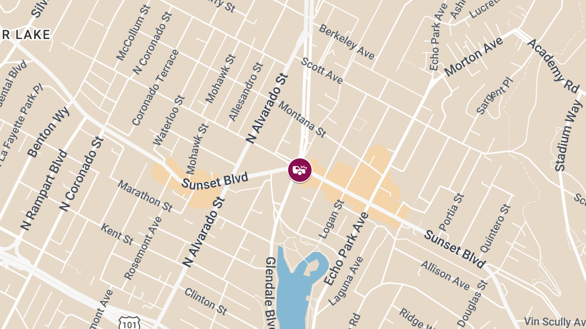 Collision at Glendale Blvd & W Sunset Blvd Causes Injuries