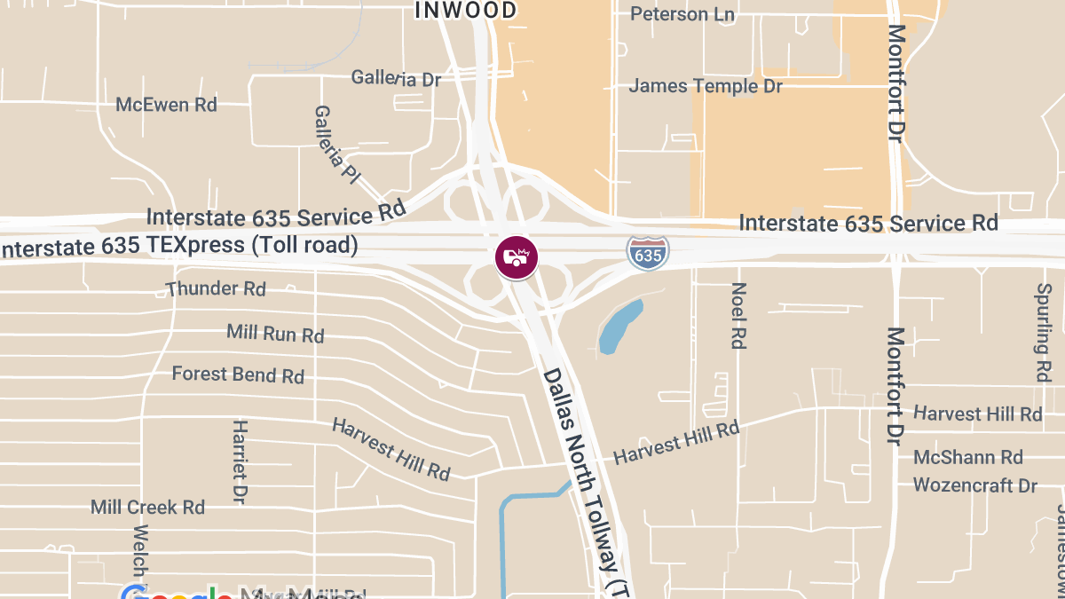 Collision at LBJ Fwy & DNT S Causes Injuries