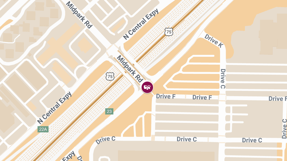 Collision at N Central Expy & Midpark Rd Causes Injuries