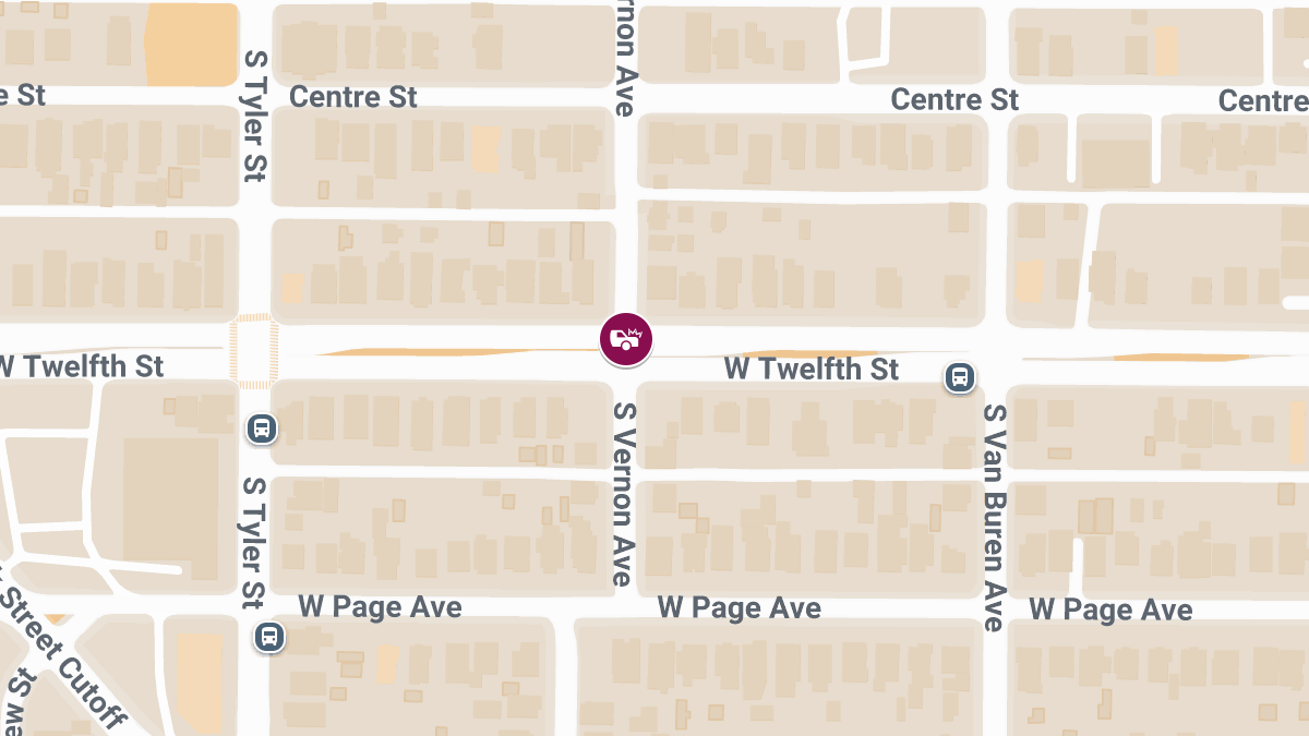 Collision at W 12th St & S Vernon Ave Causes Injuries