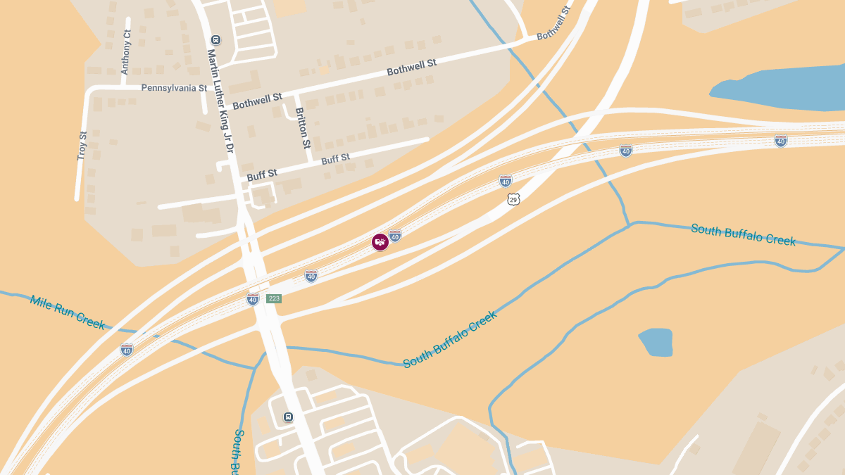 Greensboro, NC – Collision on I-40 E near MLK Jr Dr Results in Injuries