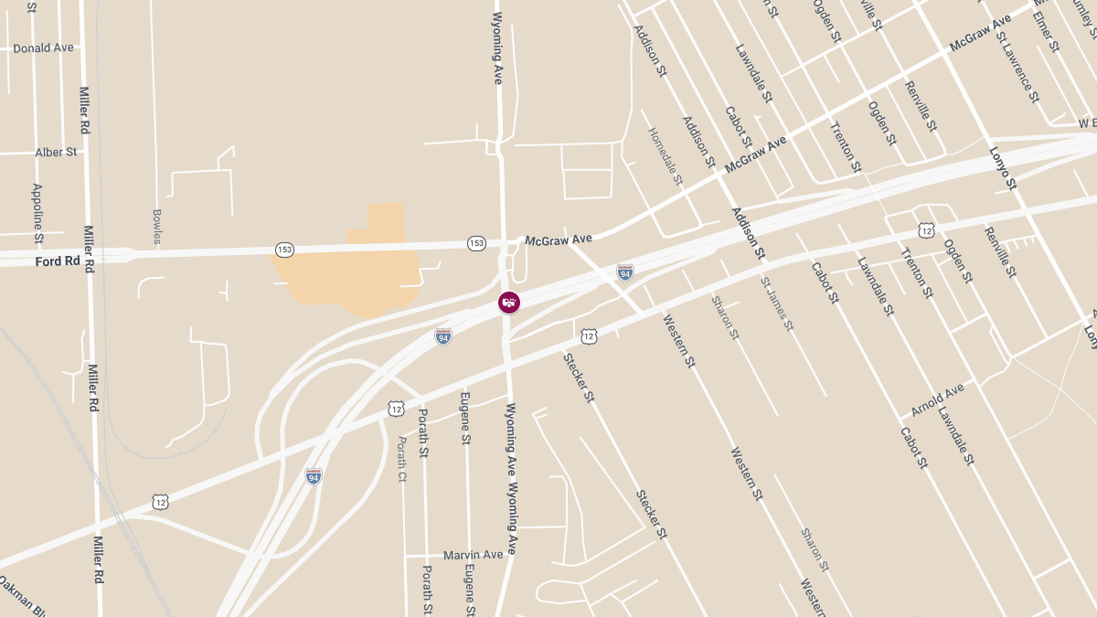 Collision with Injuries Near I-94 & Wyoming Ave
