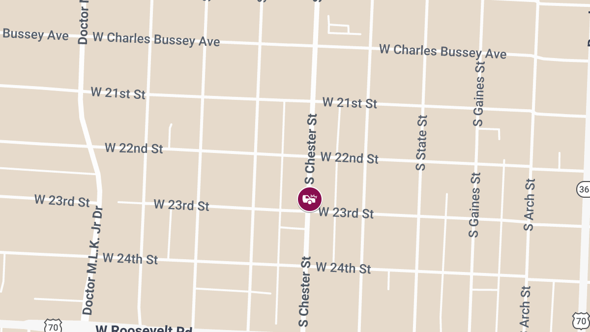 Collision with Injuries Near S Chester St