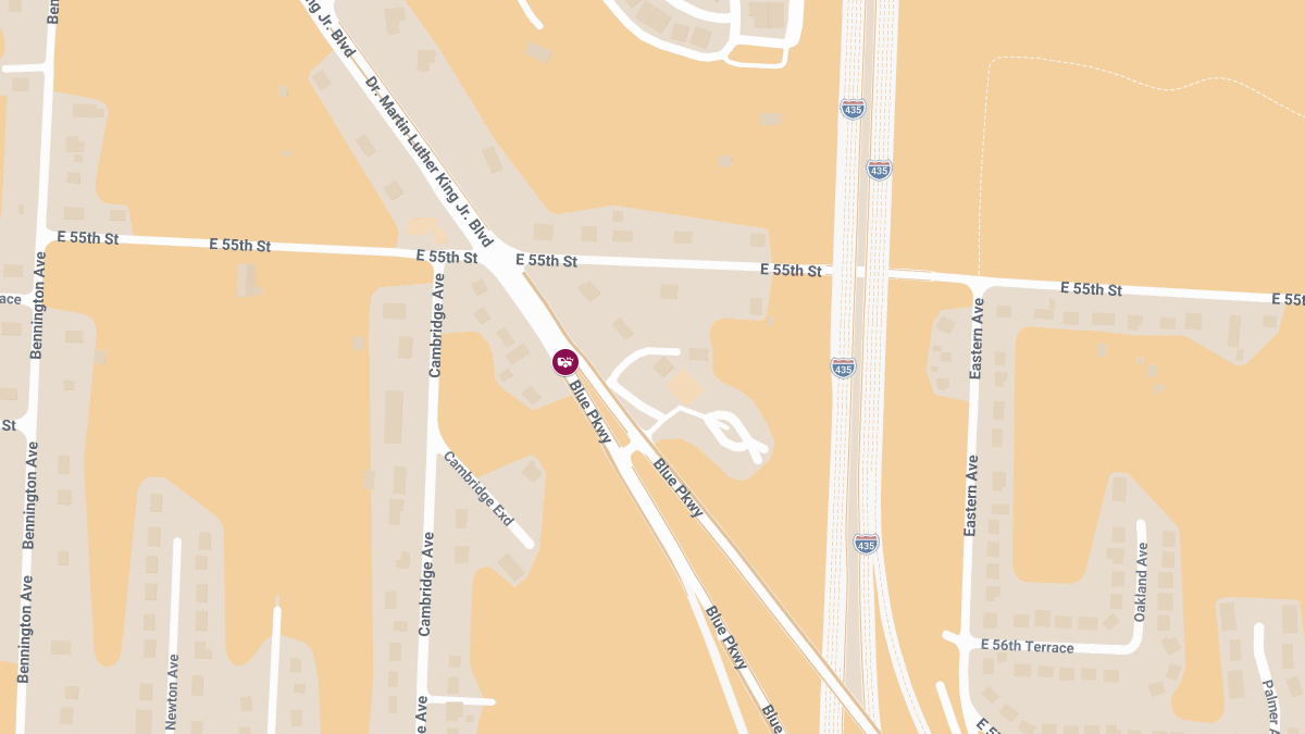 Collision with Injuries at 3798 Blue Pkwy