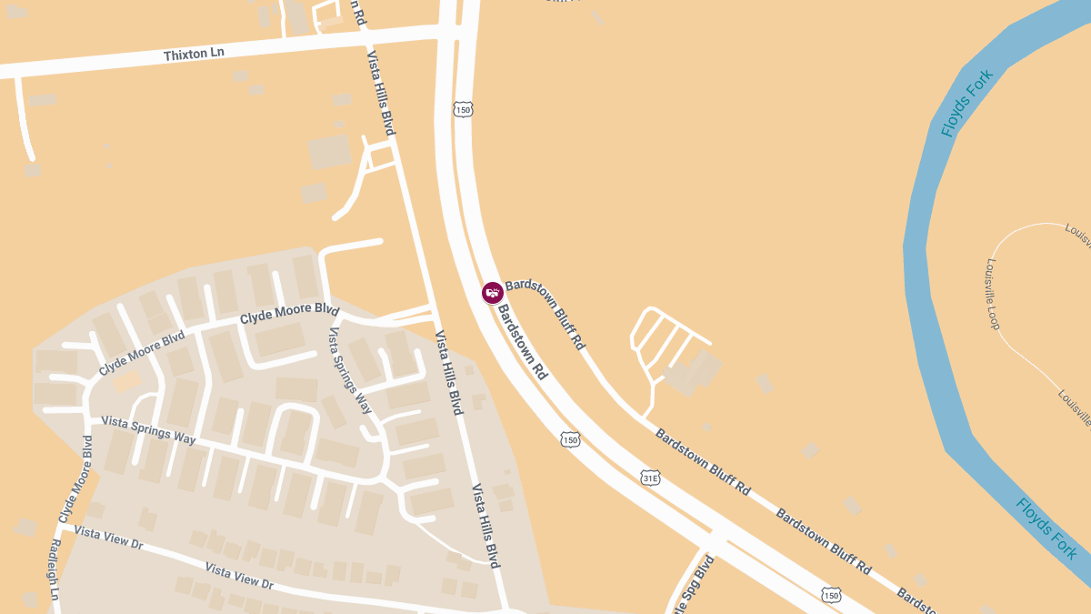 Collision with Injuries at Bardstown Rd & Bardstown Bluff Rd
