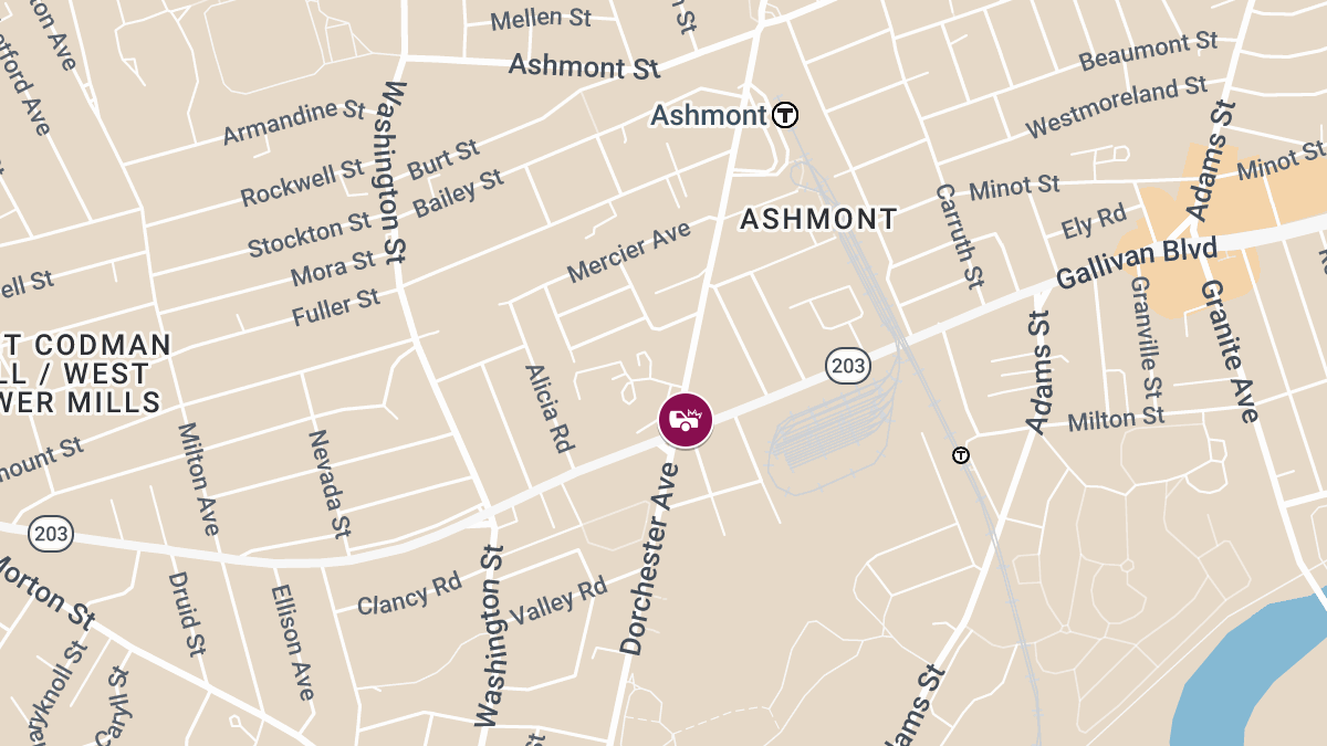 Collision with Injuries at Dorchester Ave & Gallivan Blvd