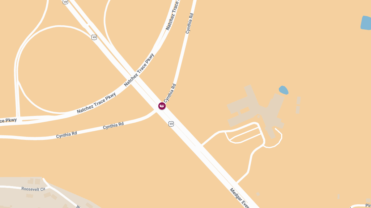 Collision with Injuries at Medgar Evers Blvd & Cynthia Rd
