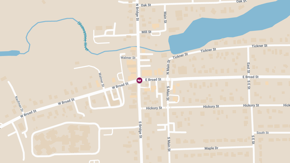 Collision with Injuries at N Bridge St & E Broad St