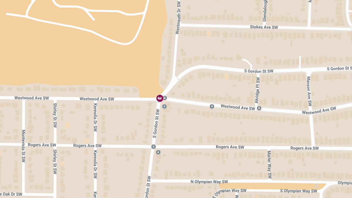 Collision with Injuries at Westwood Ave SW & S Gordon St SW