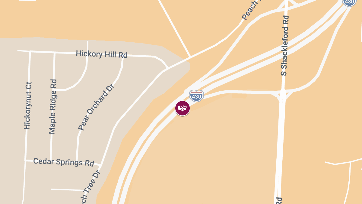 Collision with Injuries on I-430 S at Exit 6B