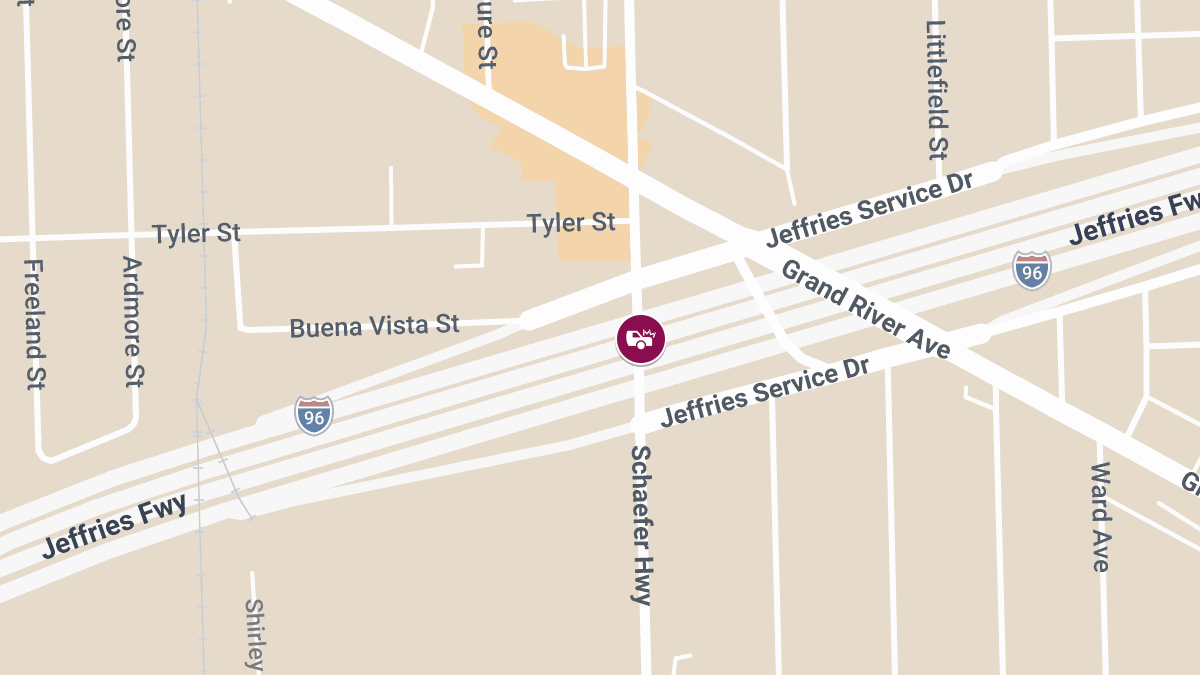 Collision with Injuries on I-96 WB at Schaefer