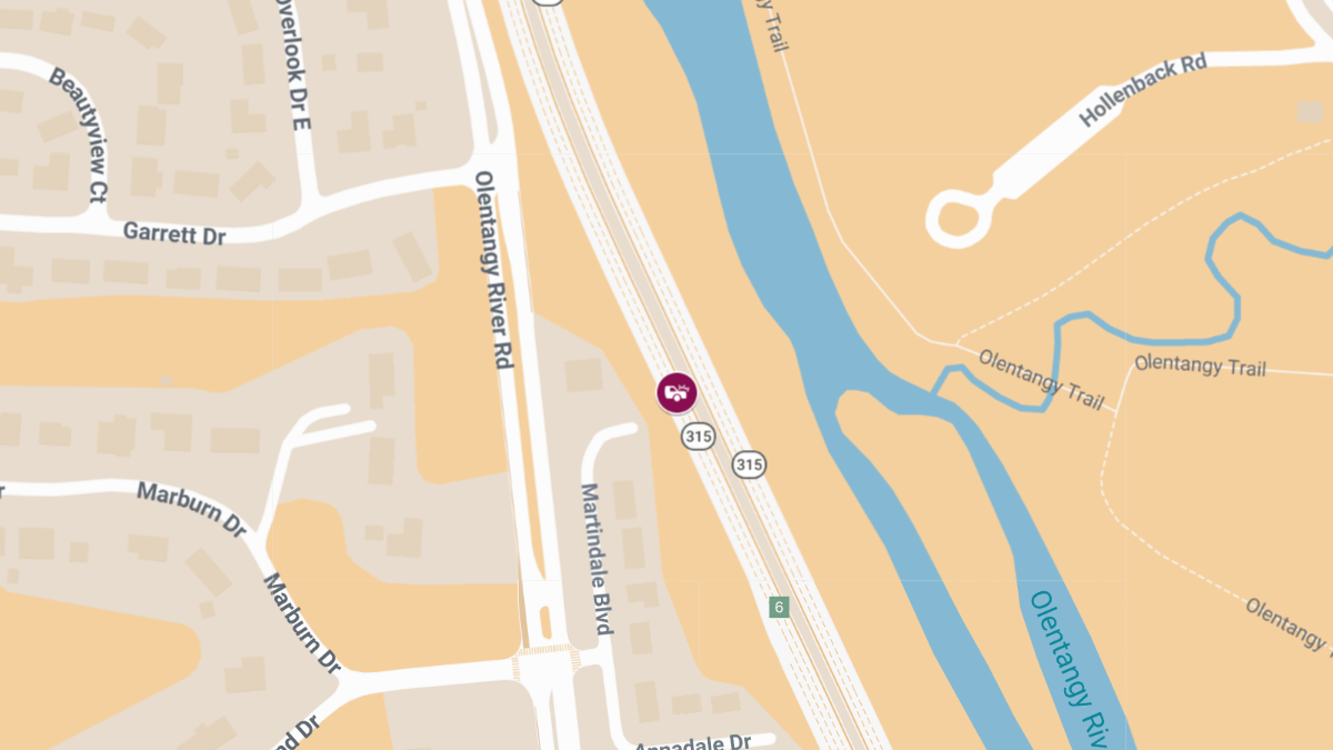 Collision with Injuries on State Rte 315 at Mile 1