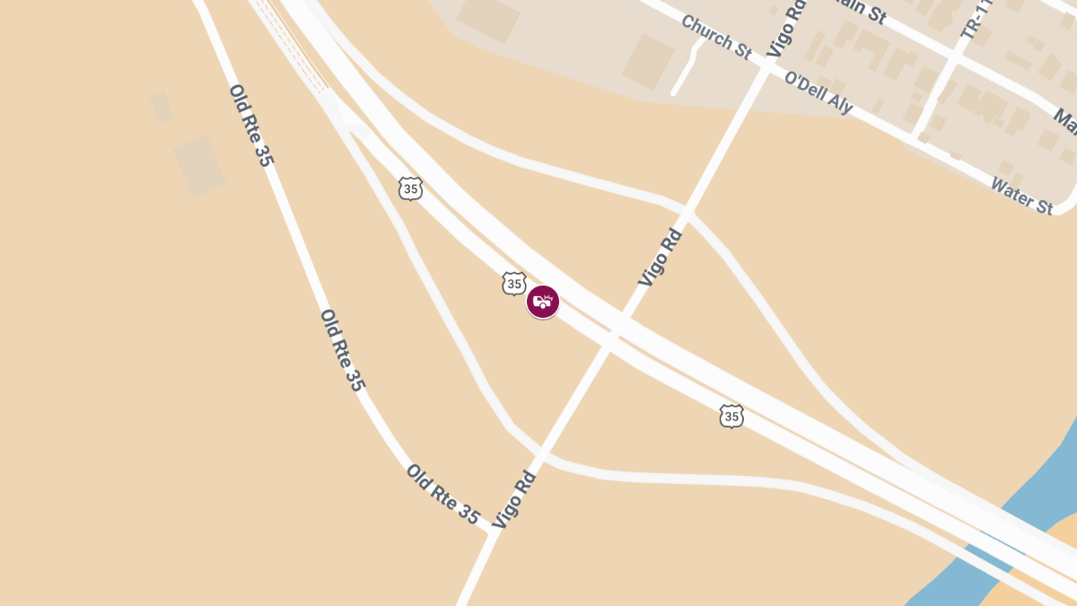 Collision with Injuries on US 35 near Vigo Rd
