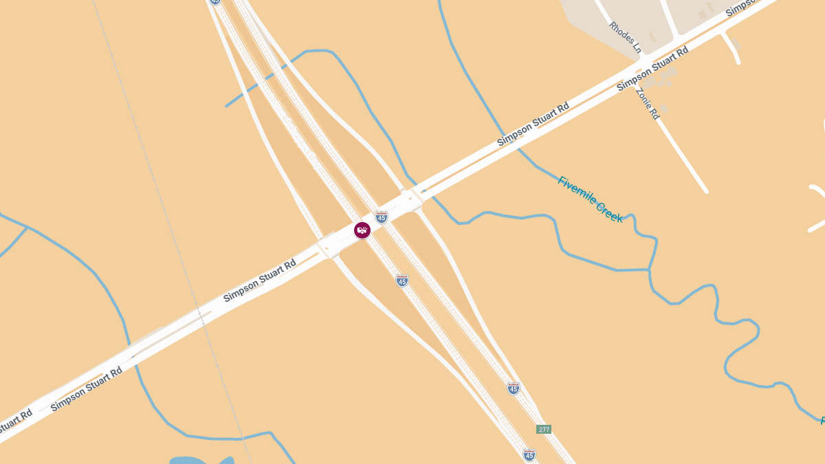 Crash Results in Injuries at S Julius Schepps Fwy & Simpson Stuart Rd