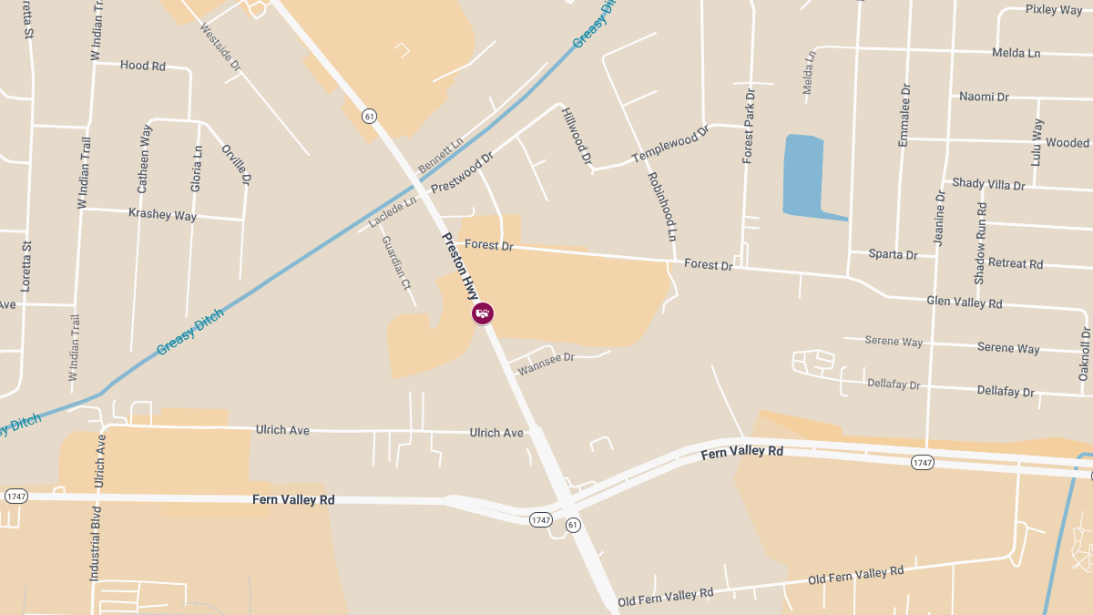 Crash With Injuries Blocks Preston Hwy Southbound