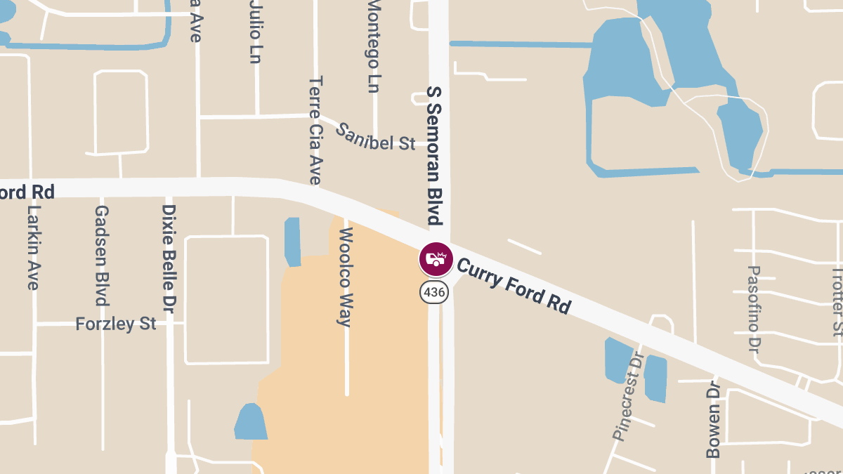 Crash With Injuries Reported at Curry Ford Rd & S Semoran Blvd