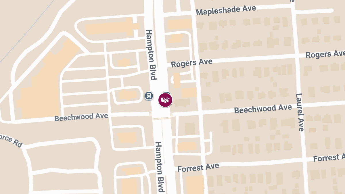 Crash With Injuries Reported at Hampton Blvd & Rogers Ave