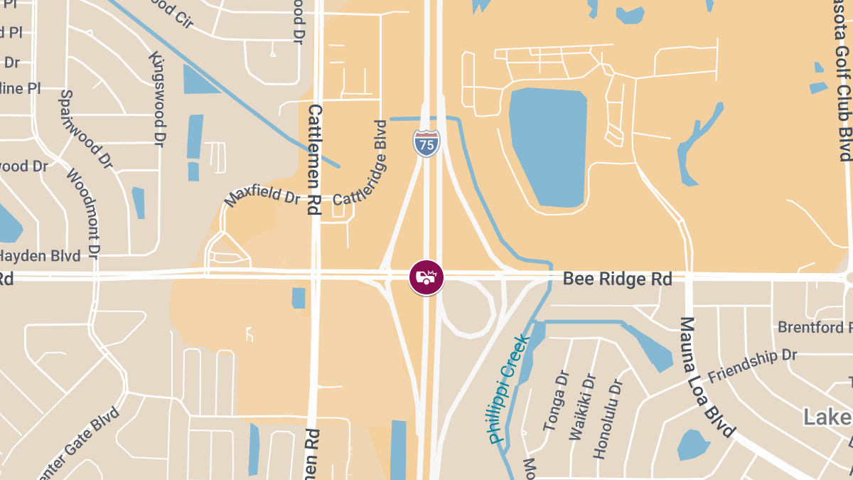 Crash With Injuries Reported at S I-75 & Bee Ridge Rd