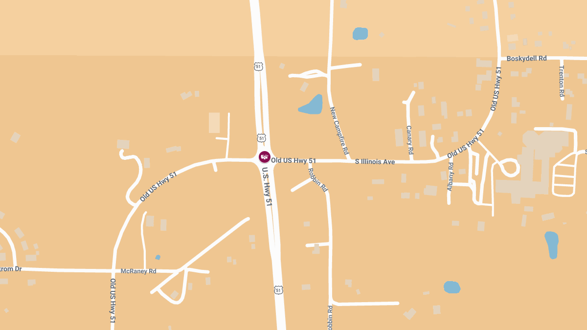 Crash With Injuries Reported at US Hwy 51 & Old US Hwy 51