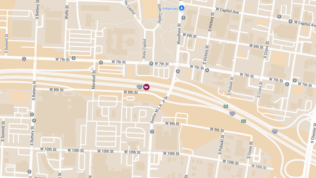 Crash With Injuries Reported on I-630 Near MLK Dr